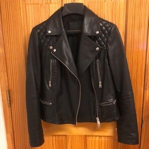 All Saints Genuine Leather Jacket. New with tags. Size Medium